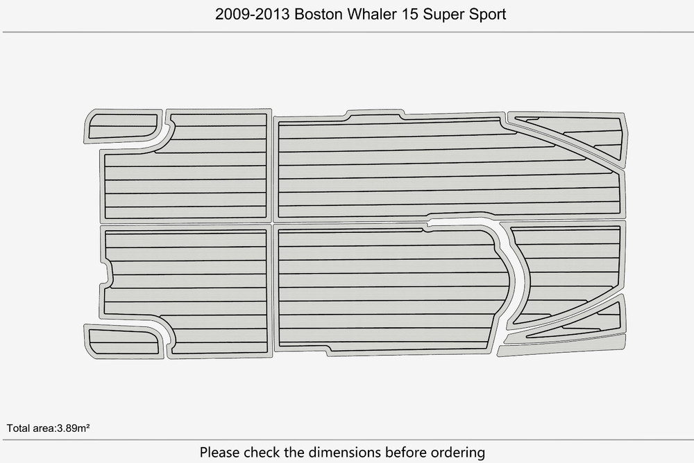 2009-2013 Boston Whaler 15 Super Sport Anti-slip Custom EVA marine deck flooring
