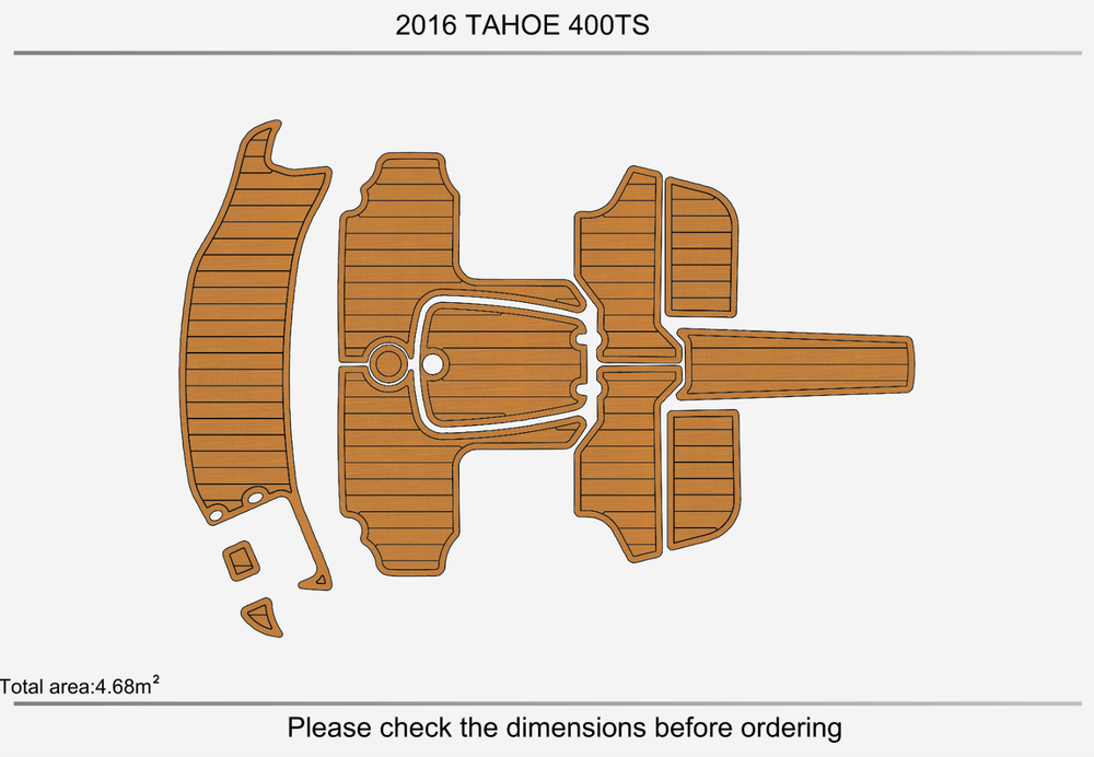 2016 TAHOE 400TS Cockpit Swim platform 1/4" 6mm EVA faux faom teak mat floor