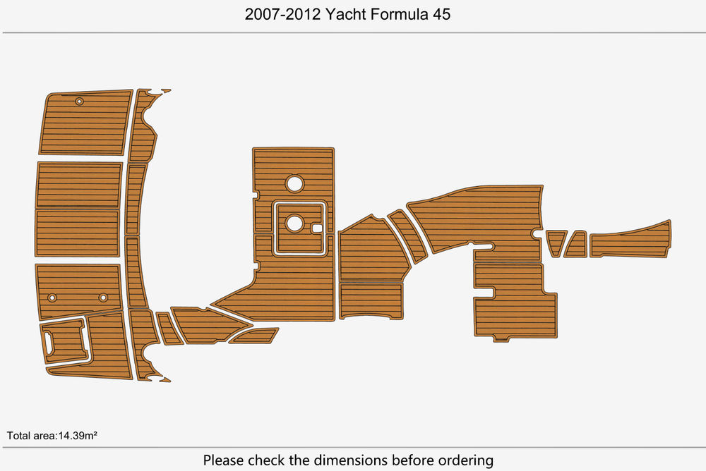 2007-2012 Formula 45 Cockpit Swim platform 1/4"6mm EVA Foam carpet FAUX floor