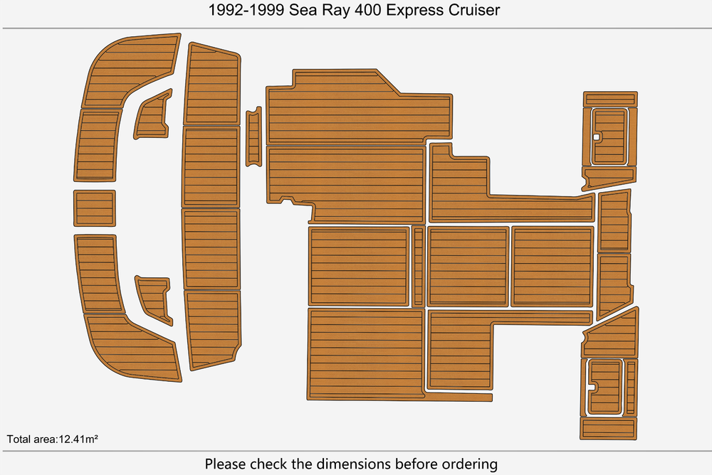 1992-1999 Sea Ray 400 Express Cruiser Cockpit Swim platform 1/4"6mm EVA floor
