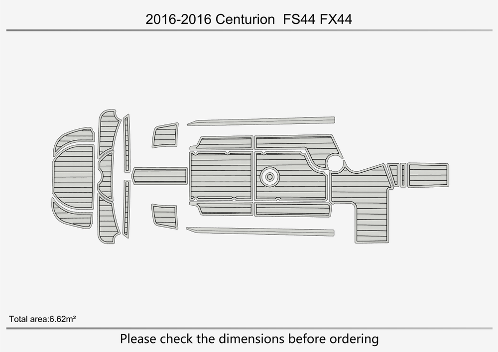 2014-2016 Centurion FS44 FX44 Anti-slip Custom EVA teak marine deck flooring