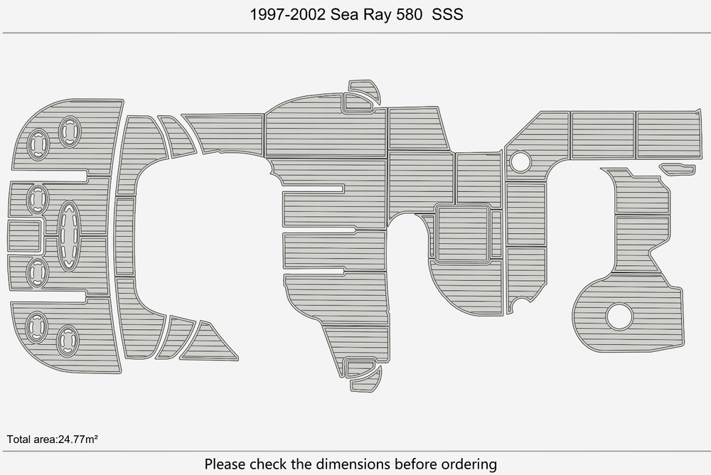 1997-2002 Sea Ray 580 SSS Marine teak deck seadek EVA Foam Boat flooring