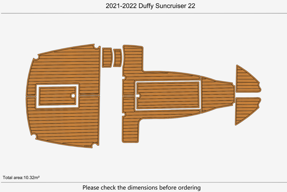 2021-2022 Duffy 22 Suncruiser Cockpit Swim platform 1/4"6mm EVA Foam faux floor