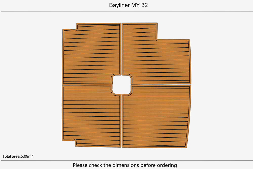 Bayliner MY 32 Anti-slip mat Custom EVA marine deck flooring