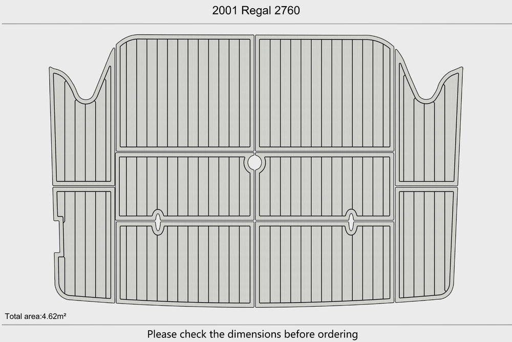 2001 Regal 2760 Swim platform 1/4"6mm EVA foam faux teak deck marine floor