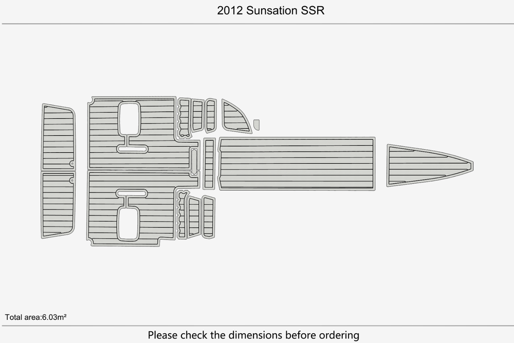 2012 Sunsation SSR Marine teak deck seadek EVA Foam Boat flooring