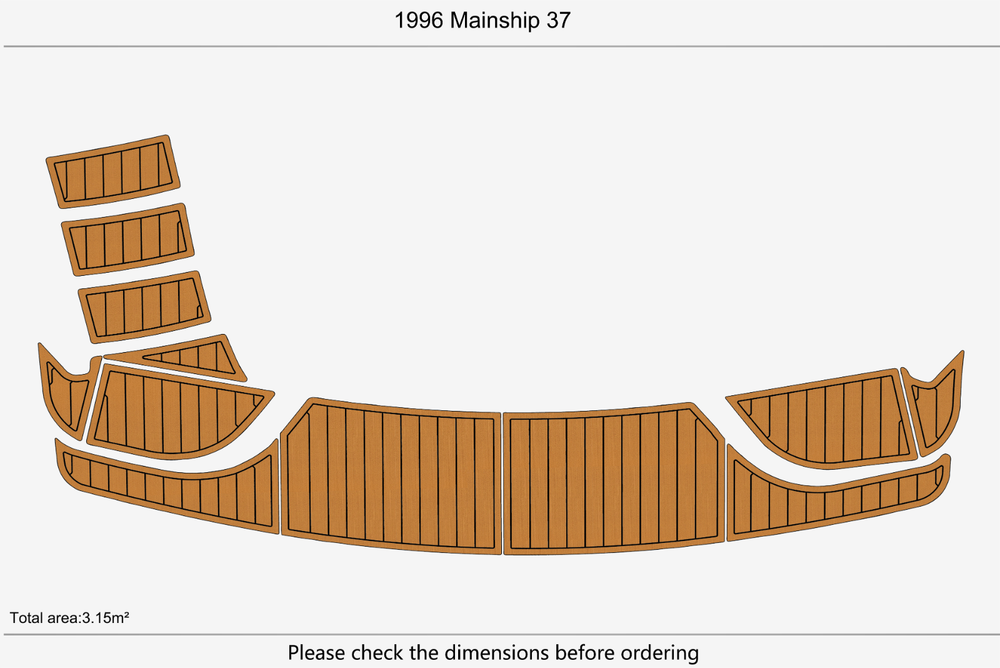1996 Mainship 37 Cockpit Swim platform 1/4"6mm EVA Foam floor