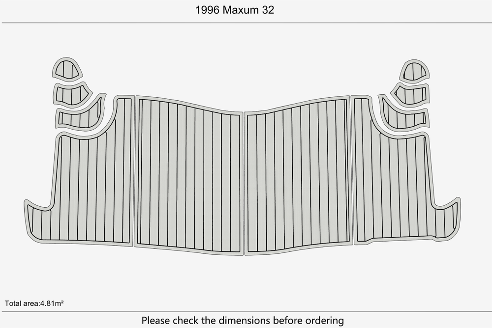 1996 Maxum 32 Swim platform 1/4"6mm EVA Foam faux mat floor