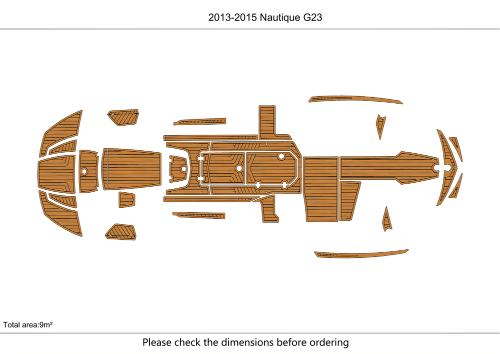 2013-2015 Nautique G23 Cockpit Swim platform 1/4"6mm EVA Faux foam floor