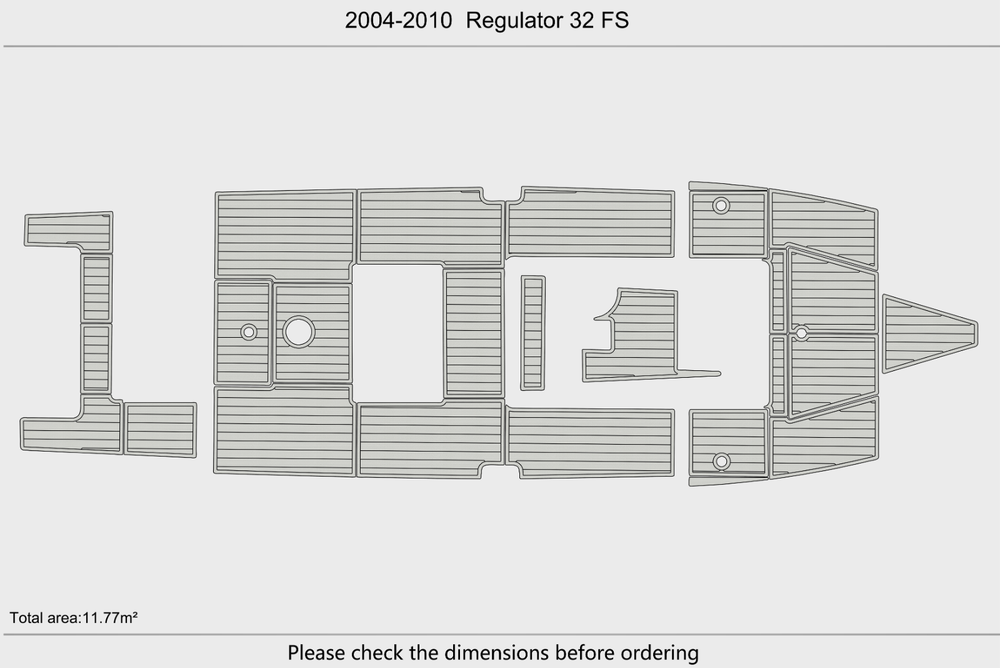 2004-2010 Regulator 32 FS Cockpit Swim platform 1/4"6mm EVA Foam floor