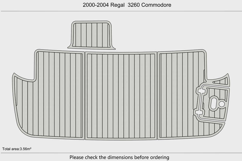 2000-2004 Regal 3260 Commodore Swim platform 1/4"6mm EVA foam floor