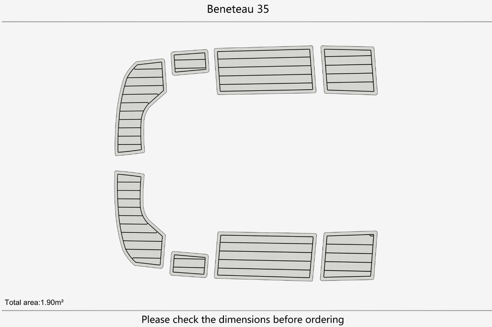 Beneteau 35 Oceanus Marine teak deck EVA Foam Boat flooring
