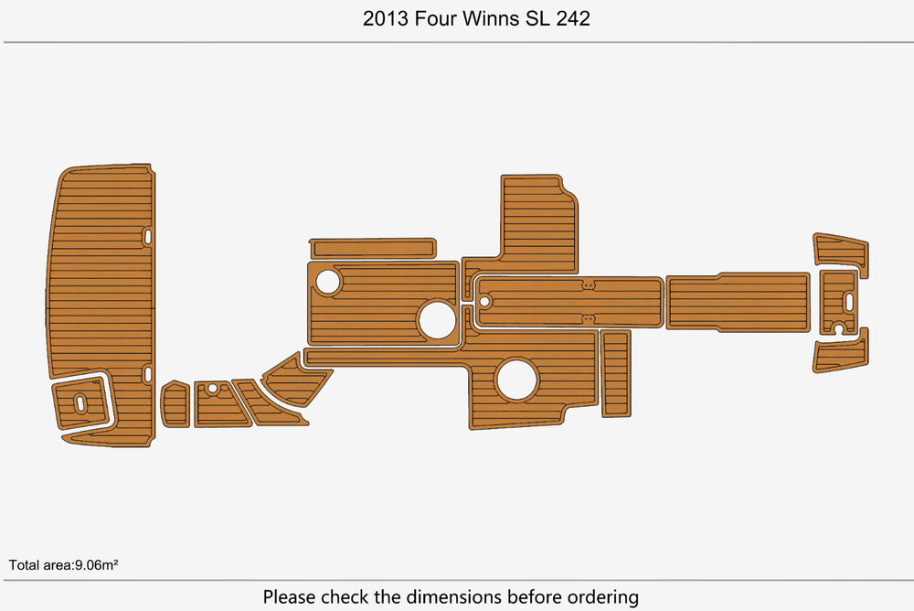 2013 Four Winns SL 242 Marine teak deck EVA Foam Boat flooring