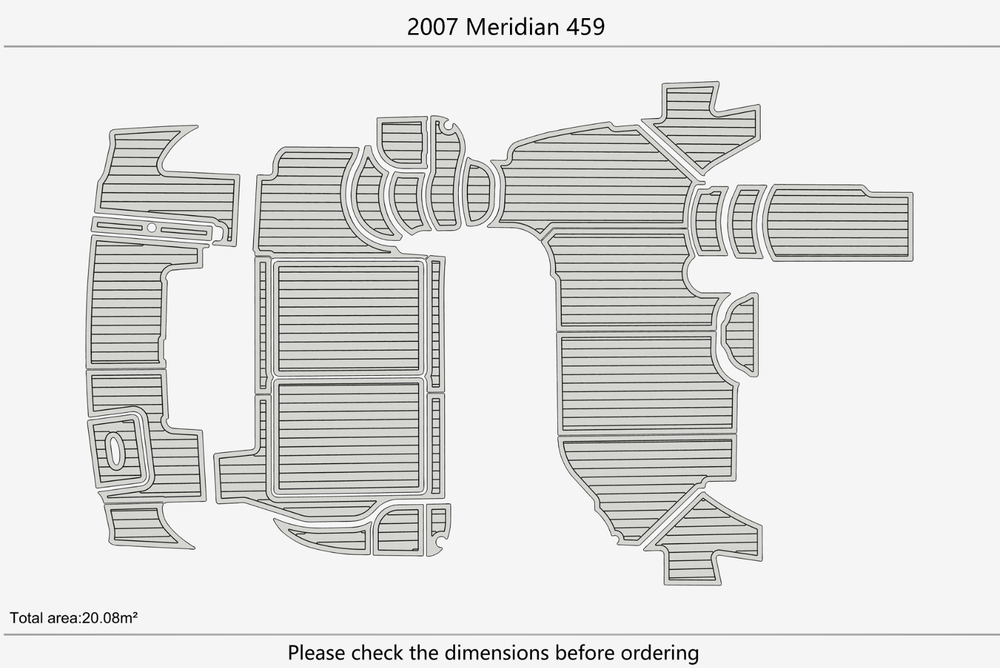 2007 Meridian 459 Cockpit Swim platform 1/4"6mm EVA Foam faux mat floor