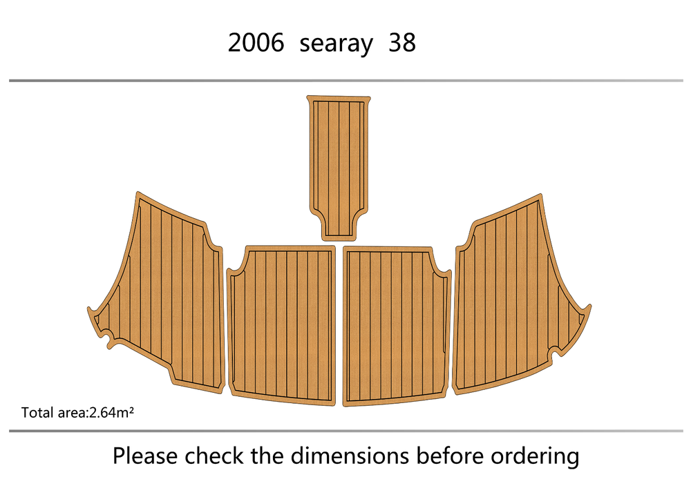 2006-2009 sea ray 38 sundancer Swim platform 1/4"6mm EVA Faux foam floor