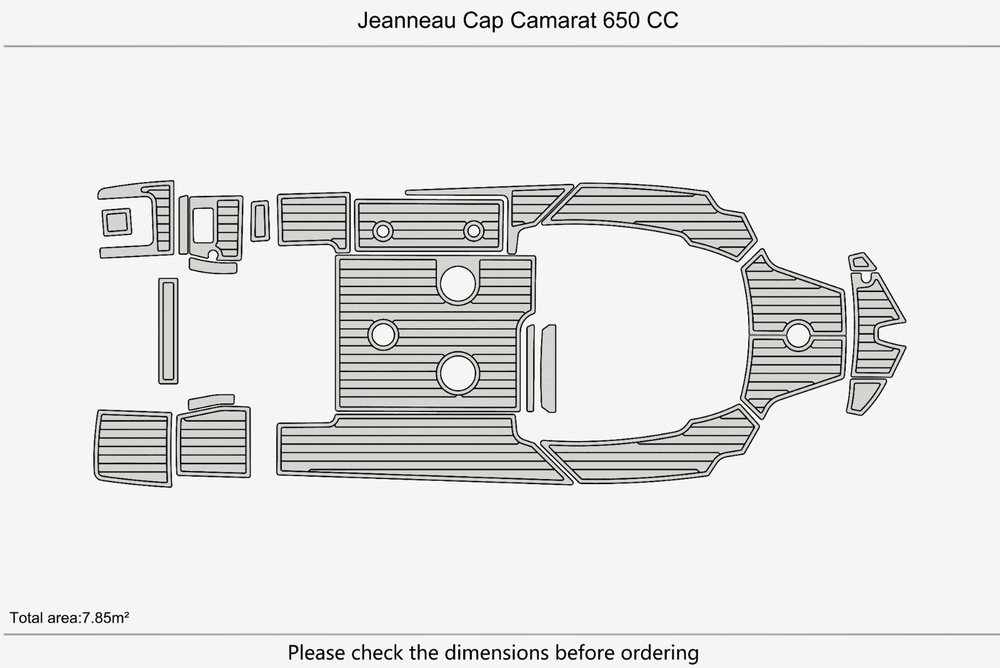 Jeanneau Cap Camarat 650 CC Marine teak deck EVA Foam Boat flooring