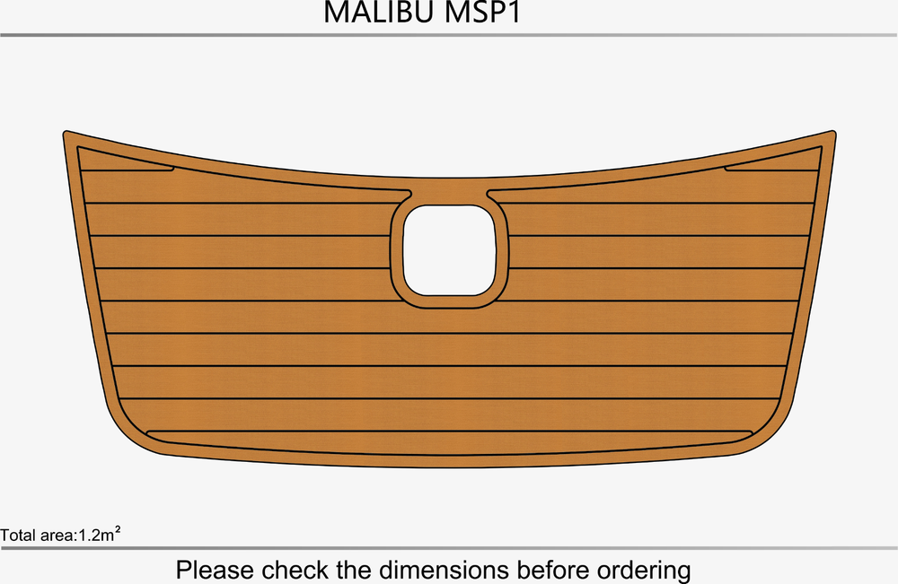 MALIBU MSP1 Anti-slip mat Custom EVA faux teak marine deck flooring