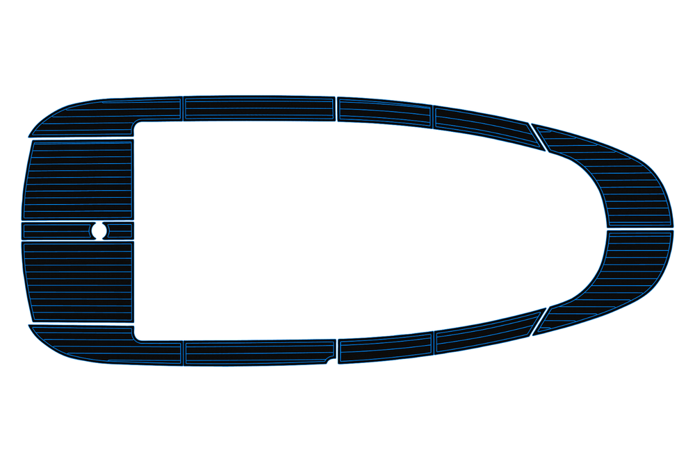 2005-2008 Aquador 28 C Cockpit 1/4" 6mm EVA Teak deck floor