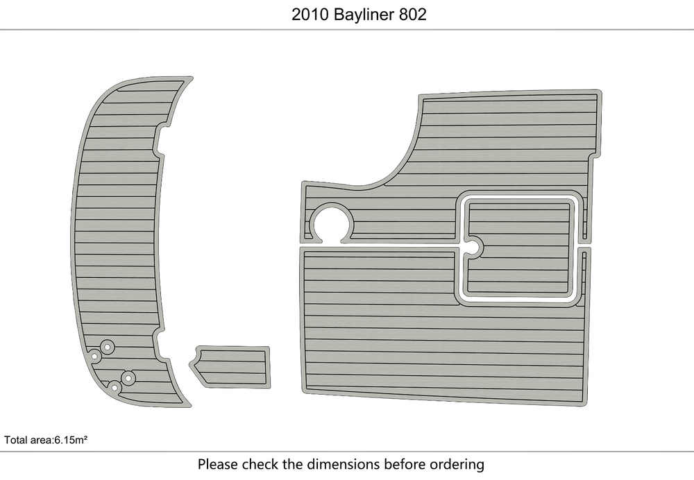 2010 Bayliner 802 Anti-slip mat Custom EVA marine deck flooring