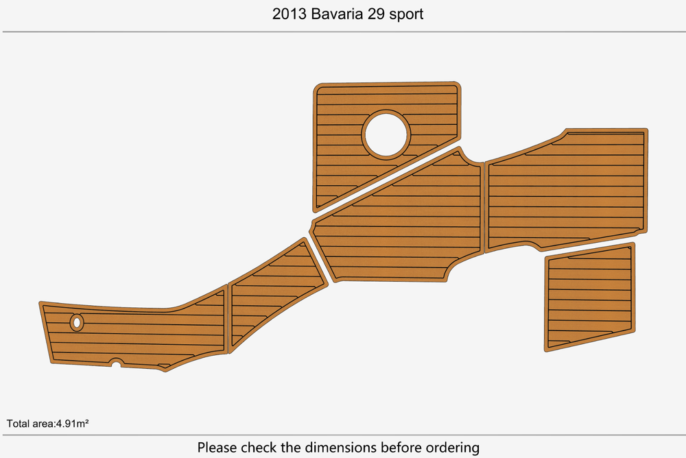2013 Bavaria 29 sport Anti-slip mat Custom EVA faux teak marine flooring