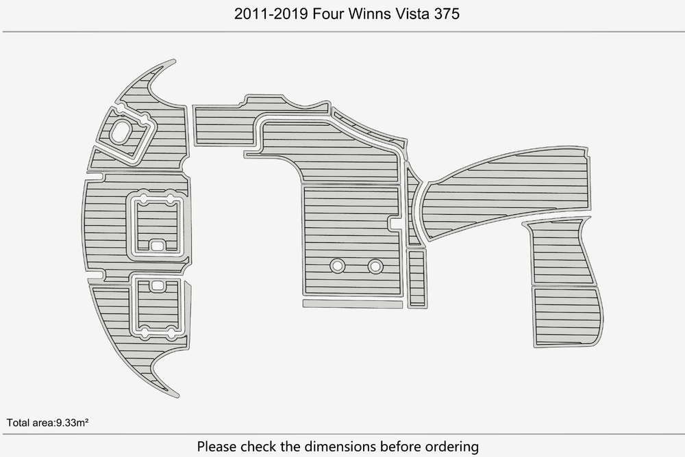 2011-2019 Four Winns 375 Vista Cockpit Swim platform 1/4"6mm EVA Foam MAT floor