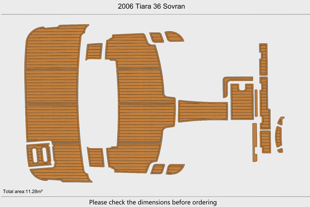 2006 Tiara 36 Sovran Cockpit Swim platform 1/4"6mm EVA Foam floor