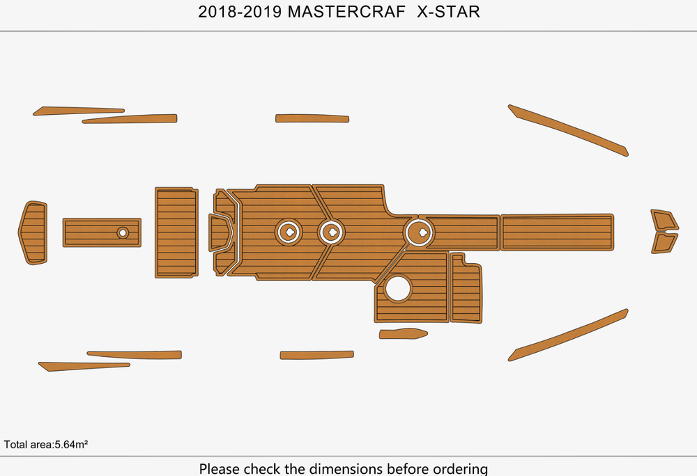 2018-2019 Mastercraft X-Star Marine teak deck EVA Foam Boat flooring