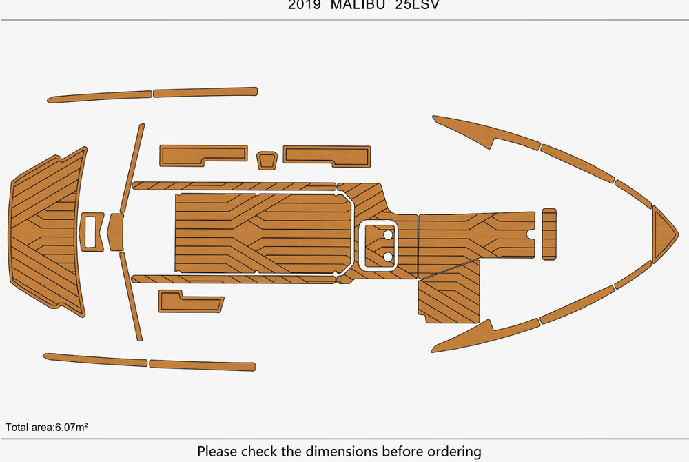 2019 malibu 25 LSV Cockpit Swimming platform 1/4" 6mm EVA Faux Teak Decking