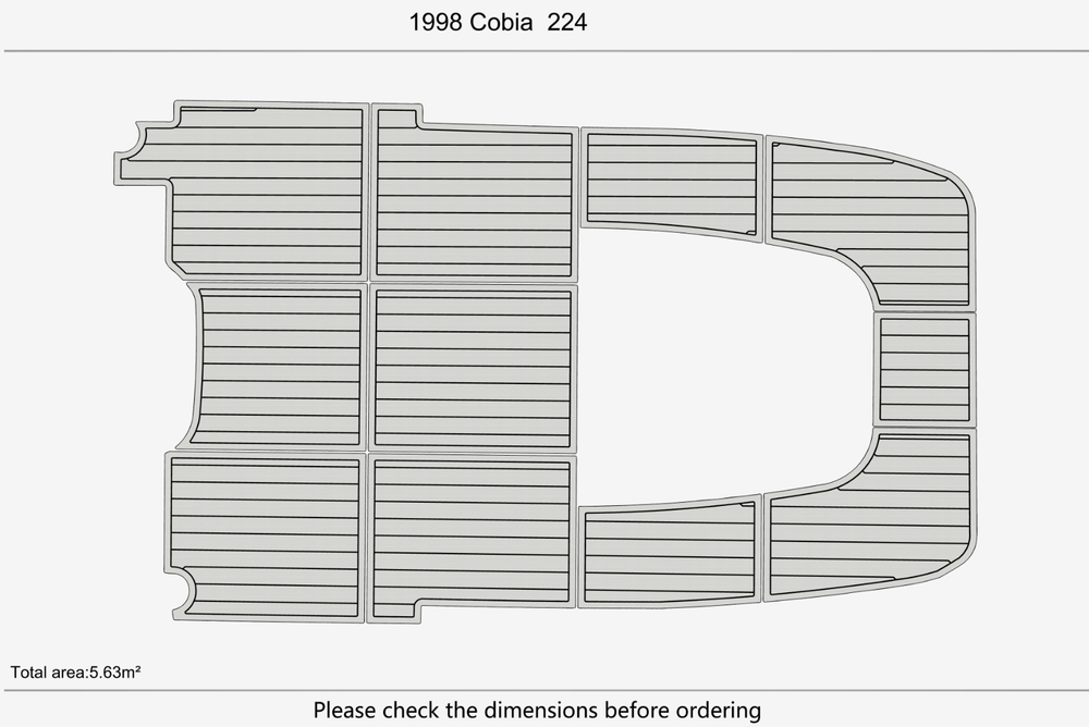 1998 Cobia 224 Cockpit Swim platform 1/4"6mm EVA Foam carpet marine floor