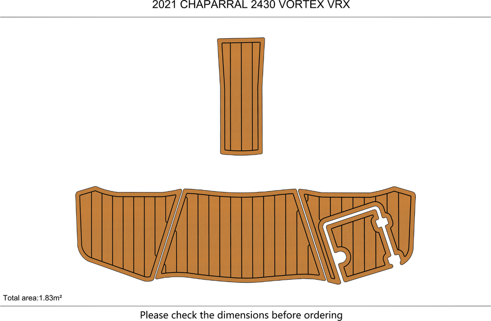2021 CHAPARRAL 2430 VORTEX VRX Swim platform 1/4"6mm EVA foam faux mat floor