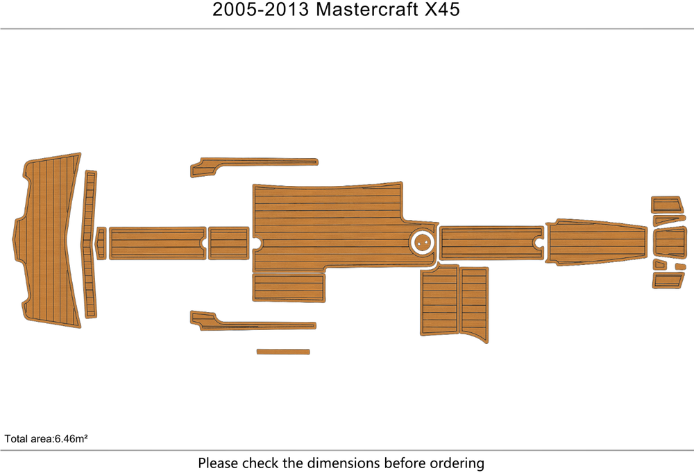 2005-2013 Mastercraft X45 Cockpit Swim platform 1/4"6mm EVA Faux foam Mat floor