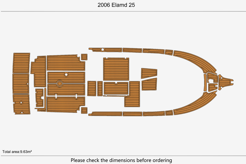 2006 Elamd 25 Marine teak deck EVA Foam Boat flooring