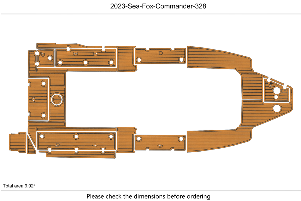 2017-2023 Sea Fox 328 commander Cockpit Swim platform 1/4"6mm EVA Fauxfoam floor