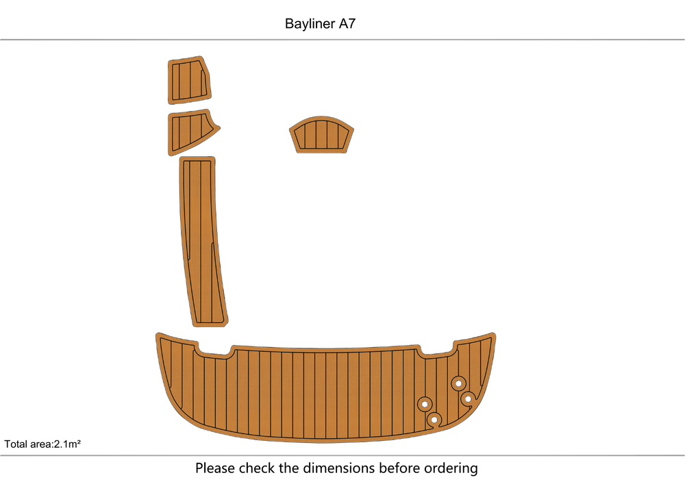 Bayliner A7 Swim platform 1/4" 6mm EVA foam floor
