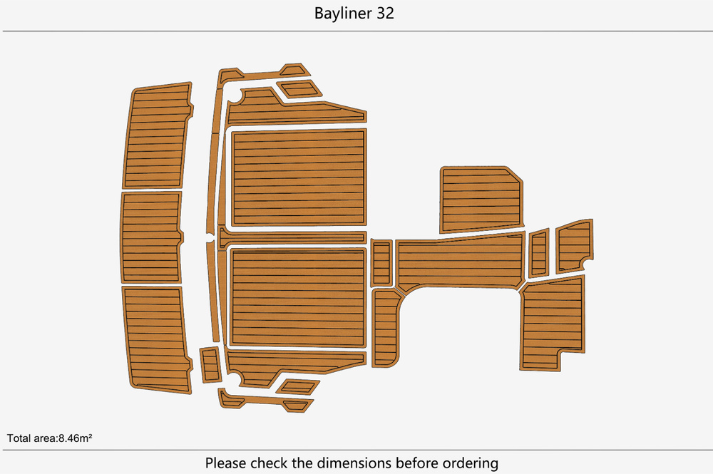 Bayliner 32 Anti-slip mat Custom EVA marine deck flooring