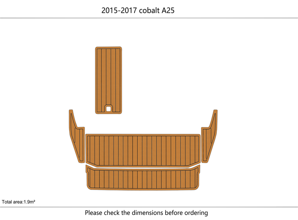 2015-2017 cobalt A25 Swim platform 1/4"6mm EVA foam floor