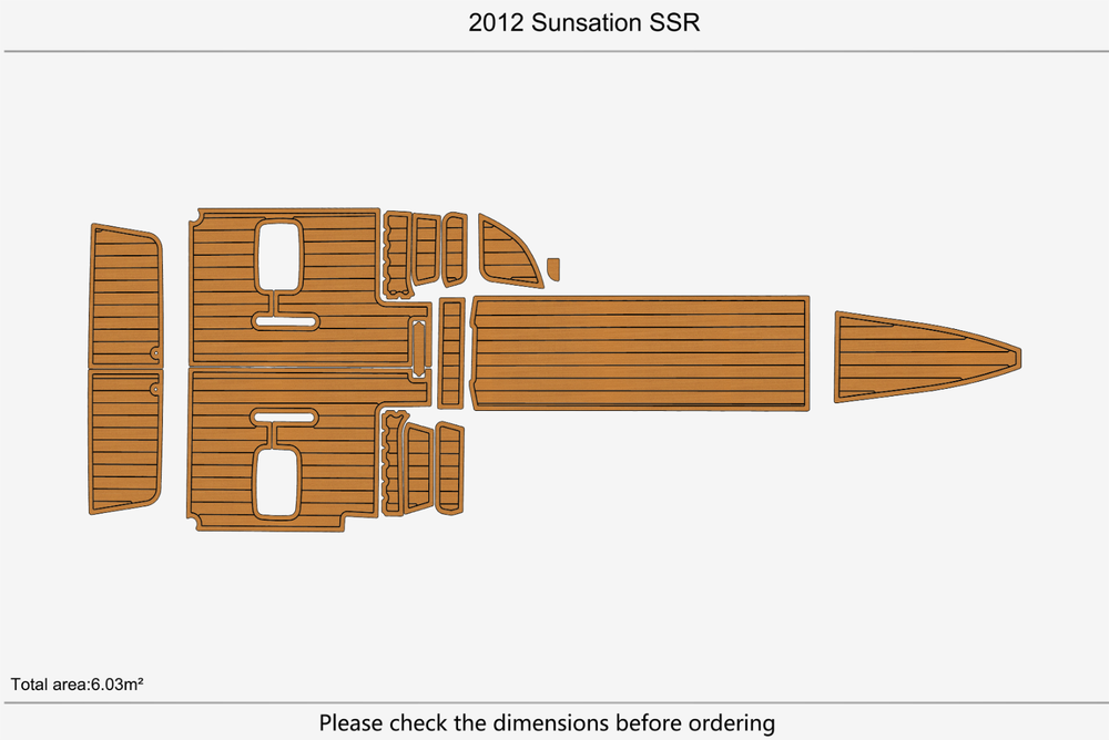 2012 Sunsation SSR Marine teak deck seadek EVA Foam Boat flooring