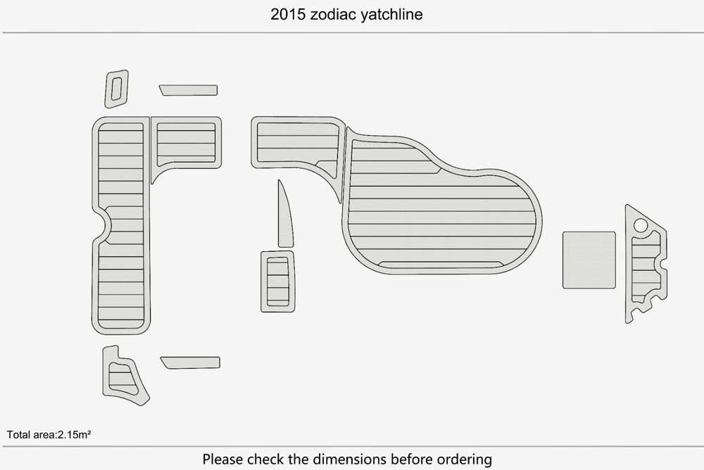 2015 Zodiac Yatchline Marine teak deck EVA Foam Boat flooring