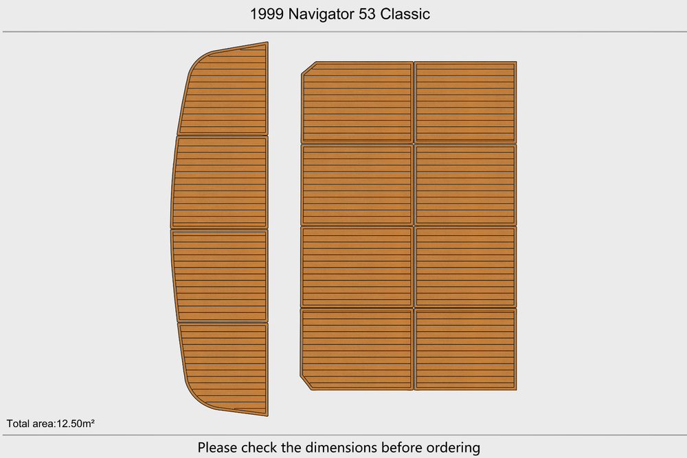 1999 Navigator 53 Classic Cockpit Swim platform 1/4"6mm EVA Foam faux mat floor