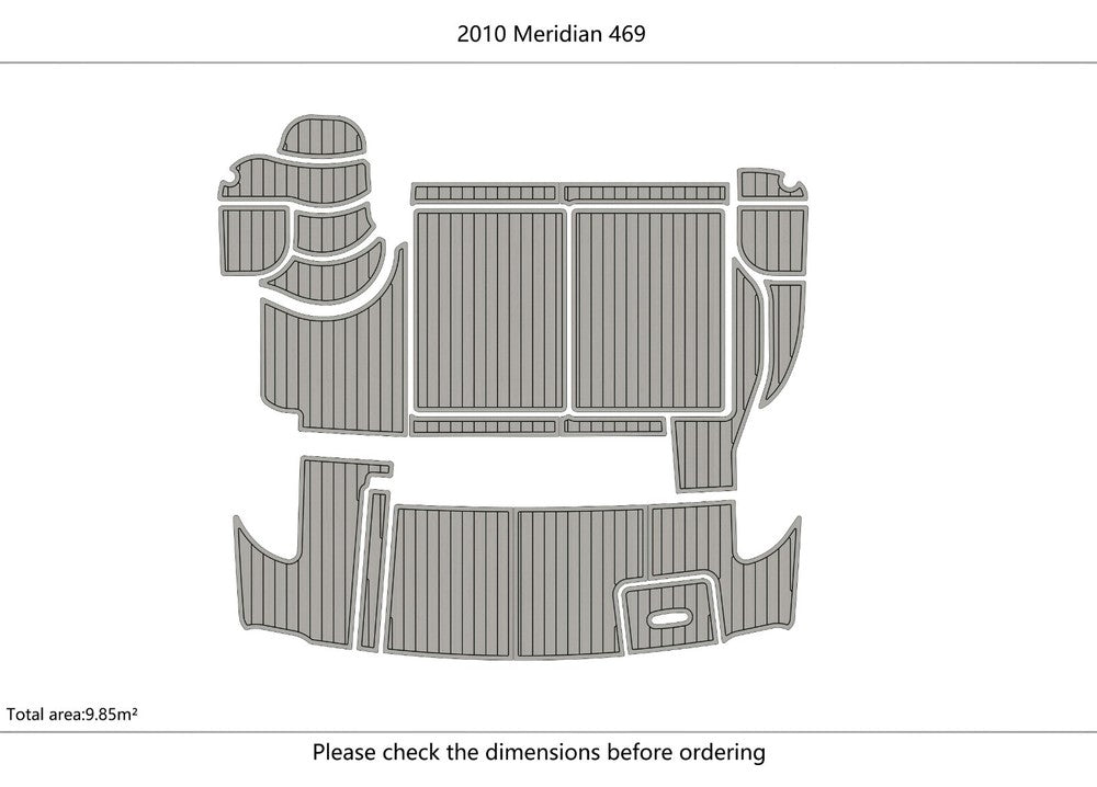 2010 Meridian 469 Cockpit Swim platform 1/4" 6mm EVA Foam Faux teak floor