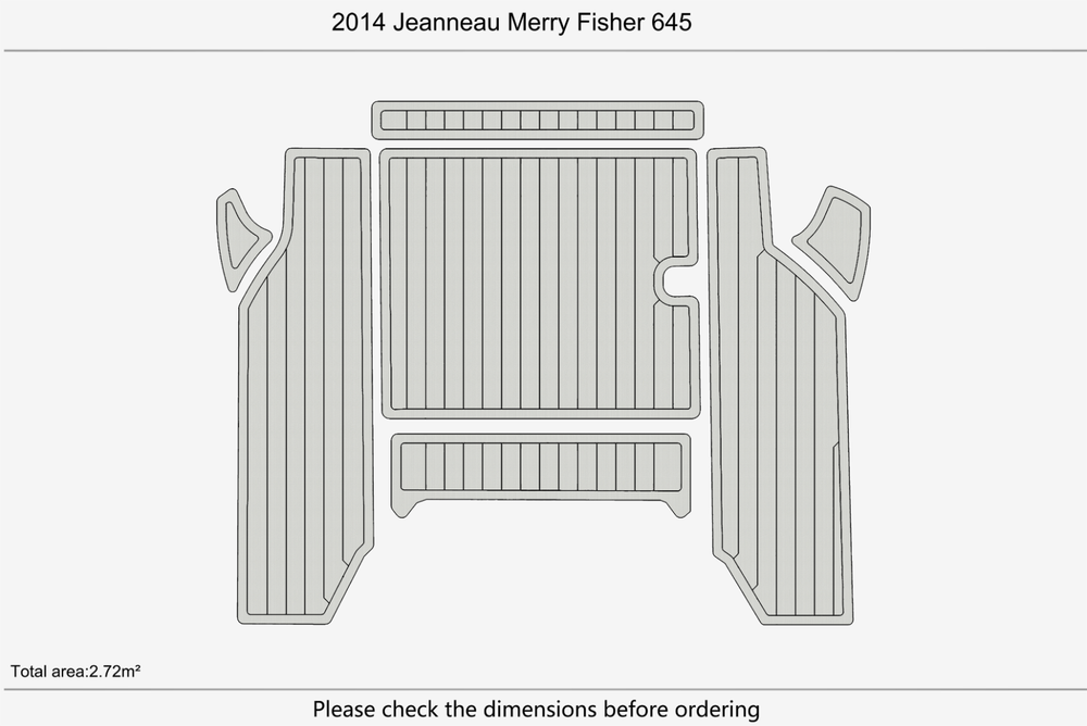 2014 Jeanneau Merry Fisher 645 Marine teak deck EVA Foam Boat flooring