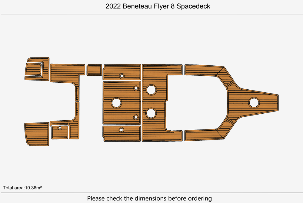2022 Beneteau Flyer 8 Spacedeck Anti-slip mat Custom EVA marine deck flooring