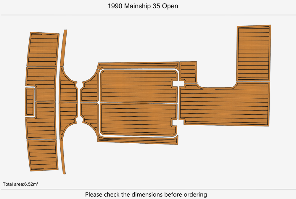 1990 Mainship 35 Open Cockpit Swim platform 1/4"6mm EVA Foam faux mat floor