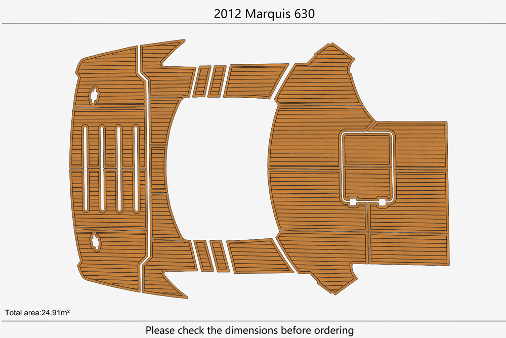 2012 Marquis 630 Anti-slip mat Custom EVA faux teak marine flooring