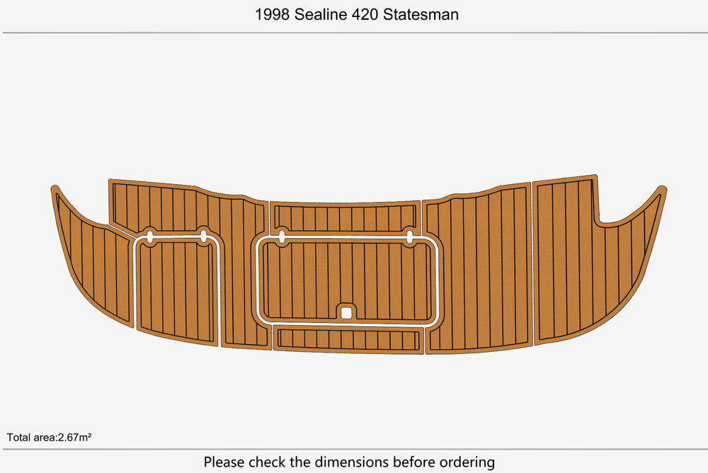 1998 Sealine 420 Statesman Cockpit Swim platform 1/4"6mm EVA Foam faux mat floor
