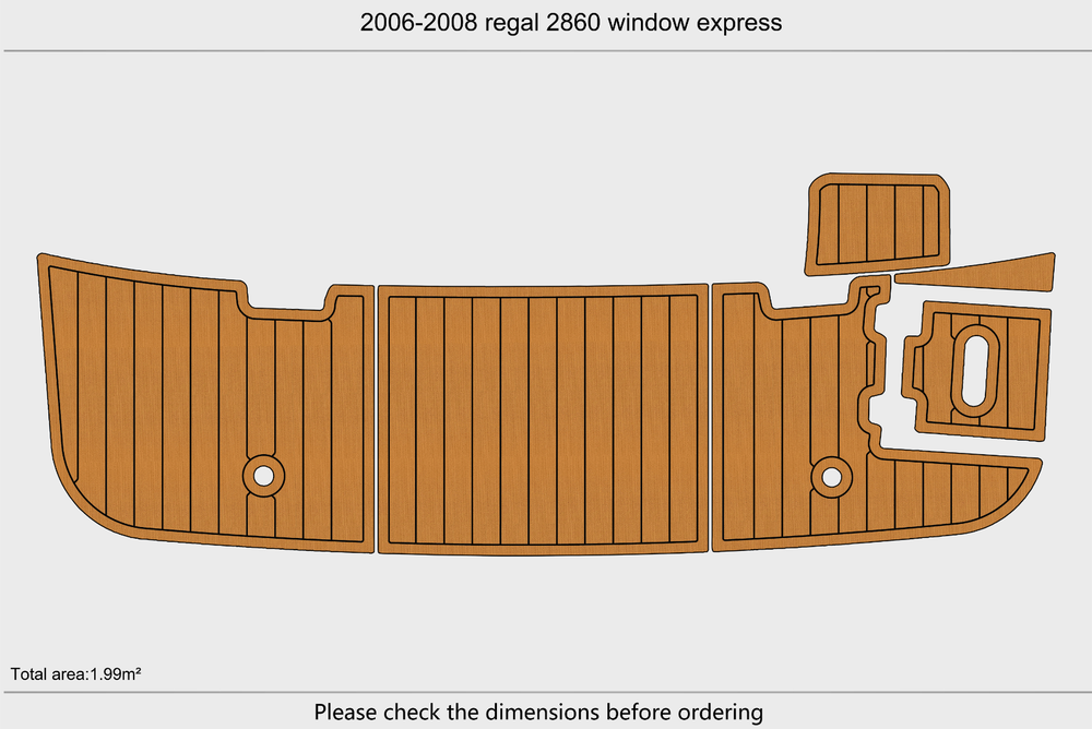 2006-2008 Regal 2860 Window Express Marine teak deck EVA Foam Boat flooring