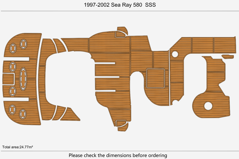 1997-2002 Sea Ray 580 SSS Marine teak deck seadek EVA Foam Boat flooring