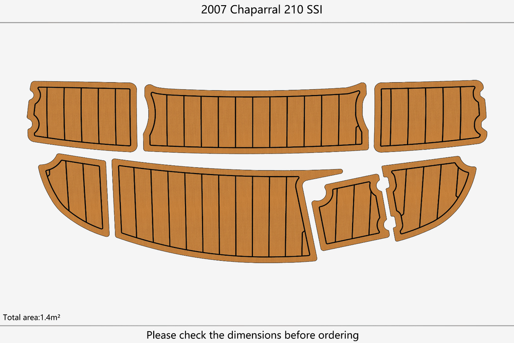 2007 Chaparral 210 SSI Anti-slip mat Custom EVA teak marine deck flooring