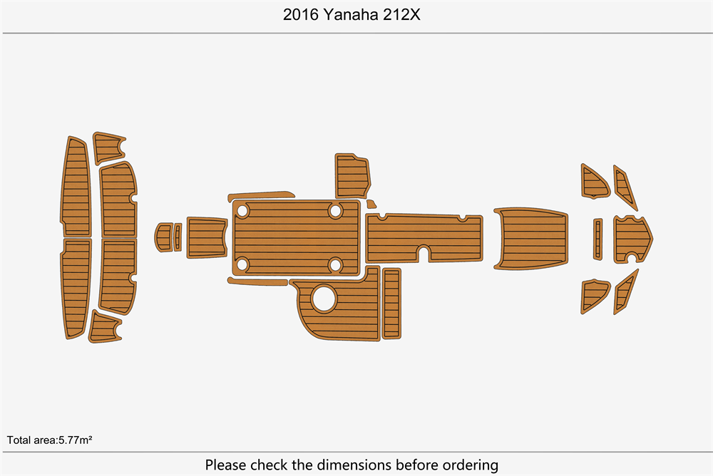 2016 Yamaha 212X Marine teak deck seadek EVA Foam Boat flooring