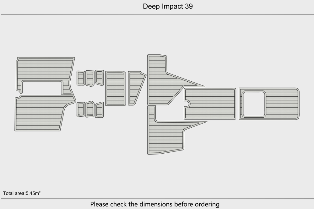 Deep Impact 39 Cockpit 1/4"6mm EVA Foam carpet marine faux mat floor